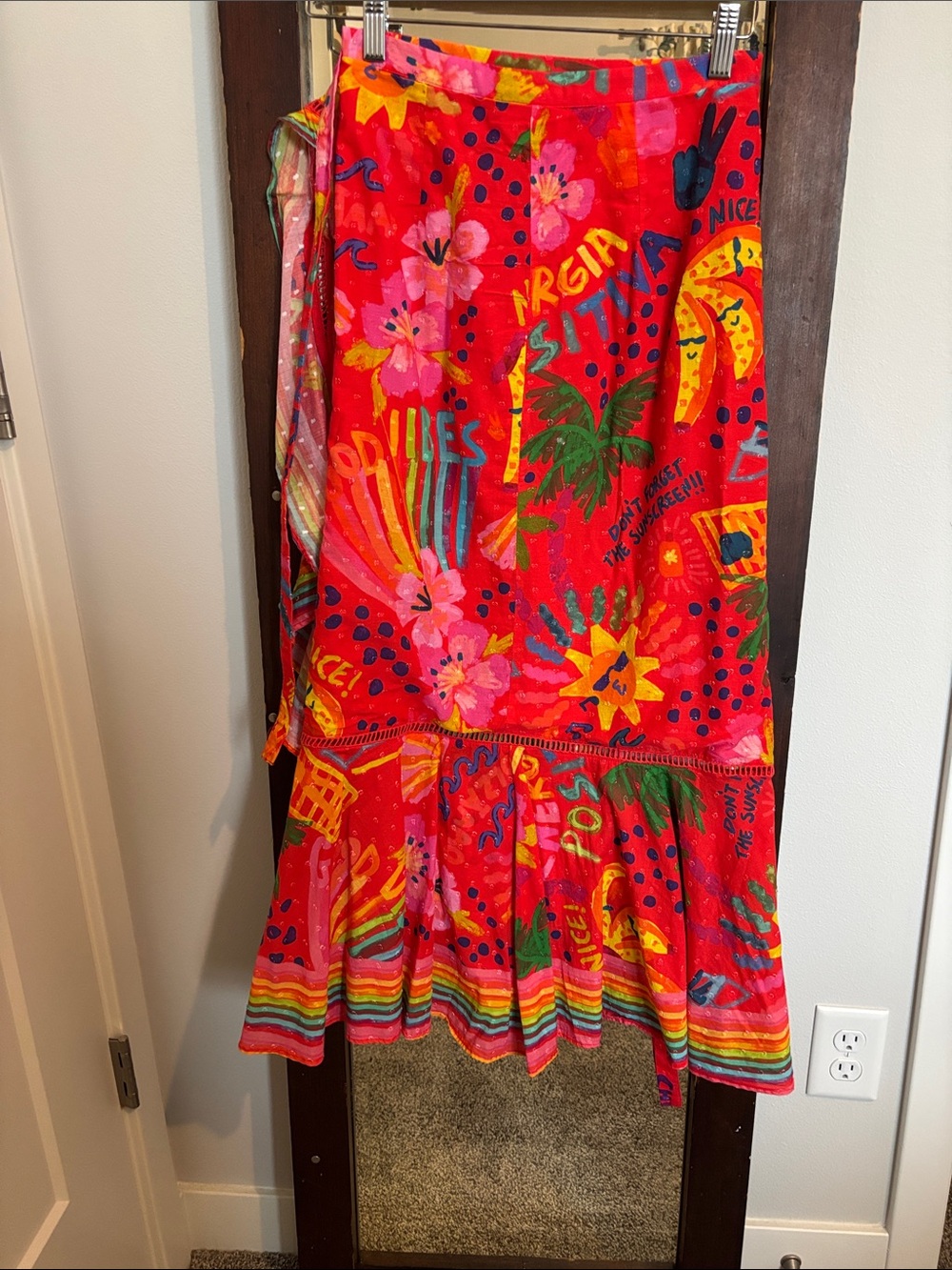Farm Rio Wrap Midi Skirt